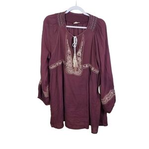 Hummingbird LADIES BOHO EMBROIDERED TOP- M